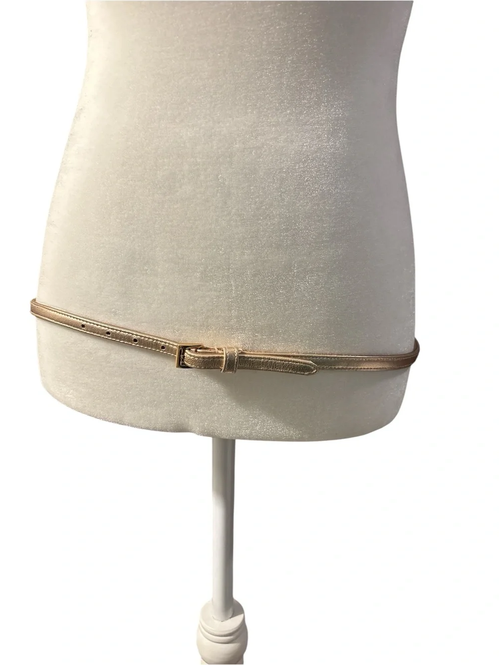 J Crew rose Gold Slim Leather Waist Belt M Women Accessories